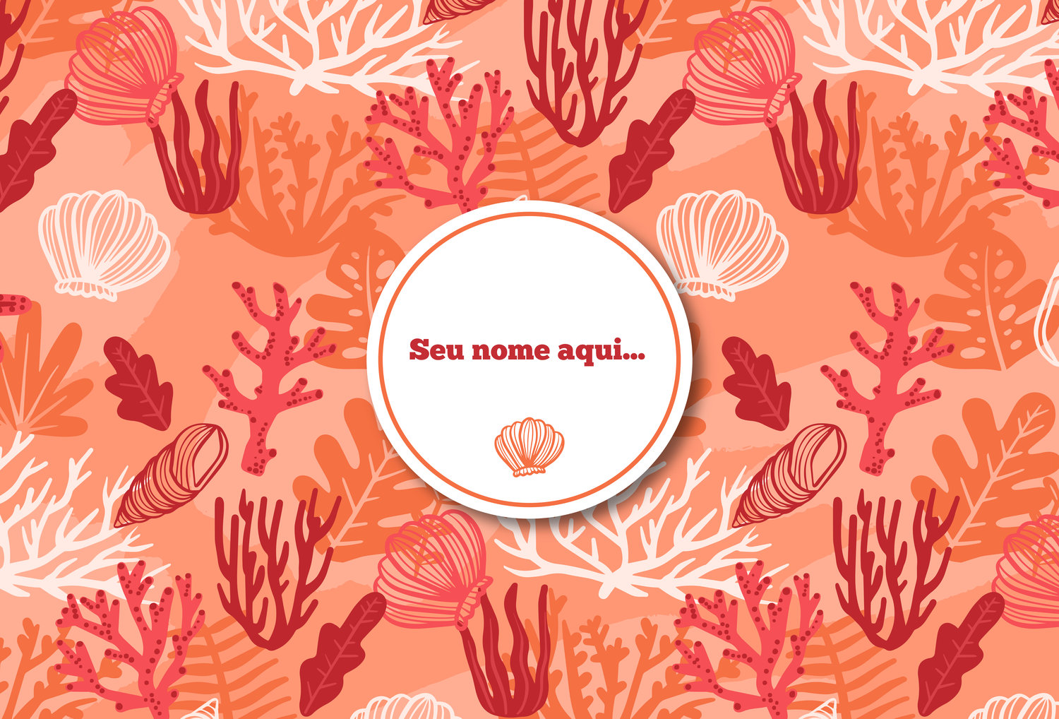 Canga Com Nome Personalizado Saida de Praia Marítima 34 - Imagem 2