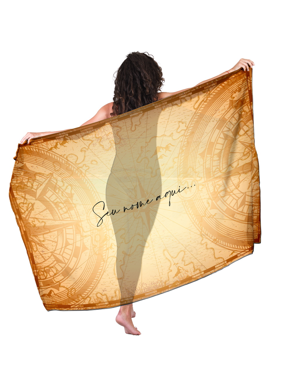 Canga Com Nome Personalizado Saida de Praia Marítima 28 - Imagem 3