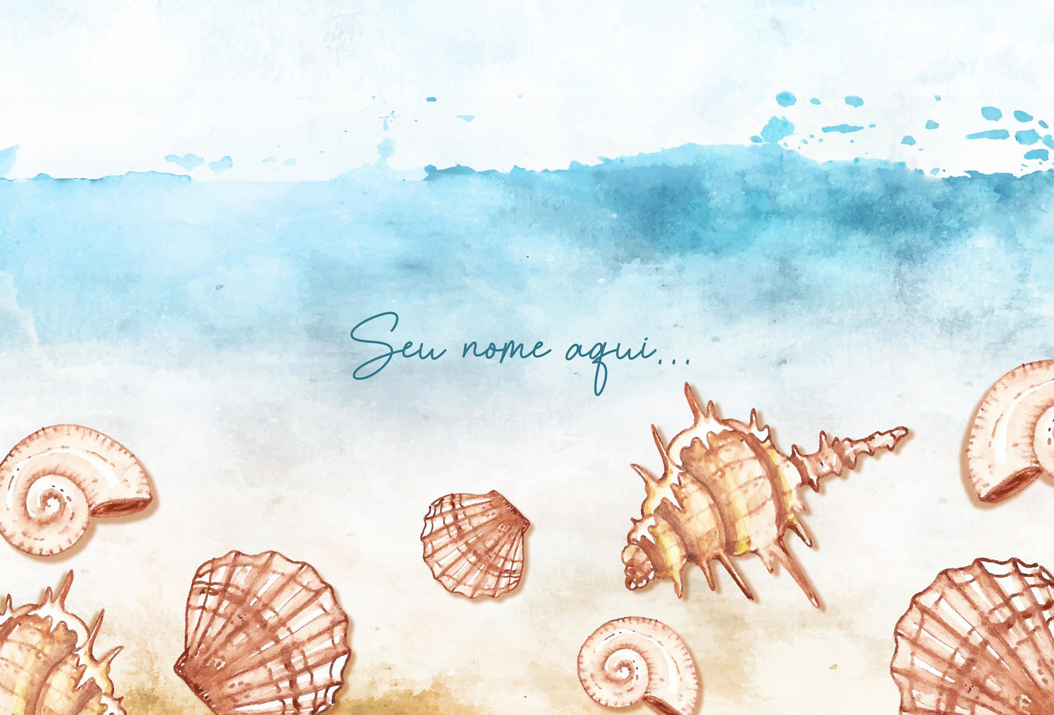 Canga Com Nome Personalizado Saida de Praia Marítima 27 - Imagem 2