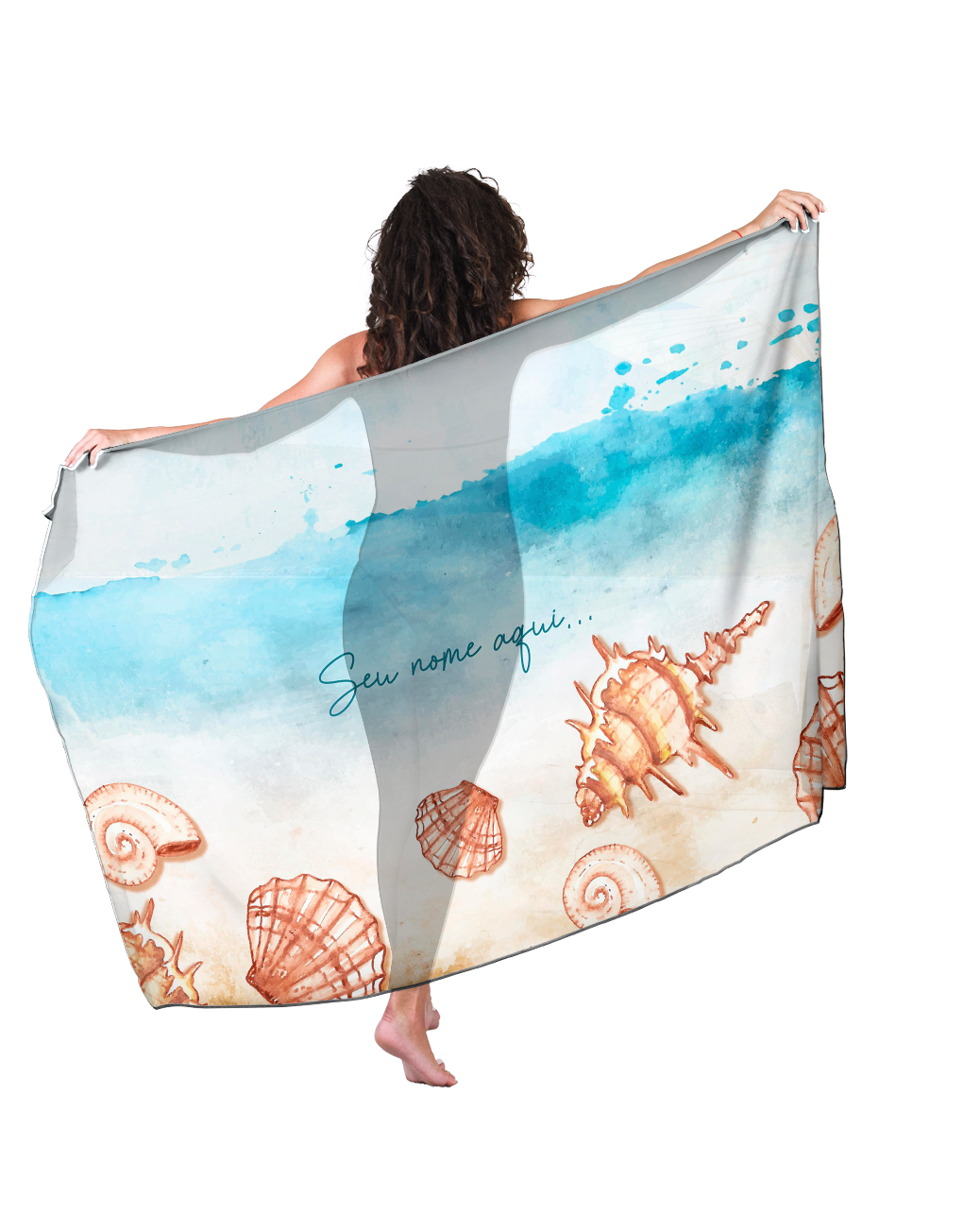 Canga Com Nome Personalizado Saida de Praia Marítima 27 - Imagem 3