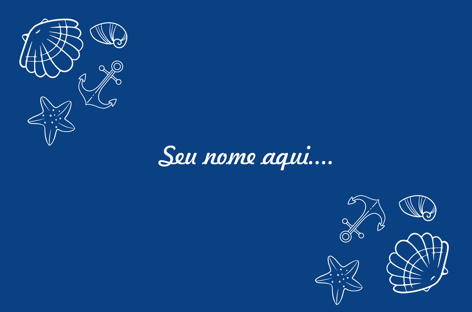 Canga Com Nome Personalizado Saida de Praia Marítima 06 - Imagem 2