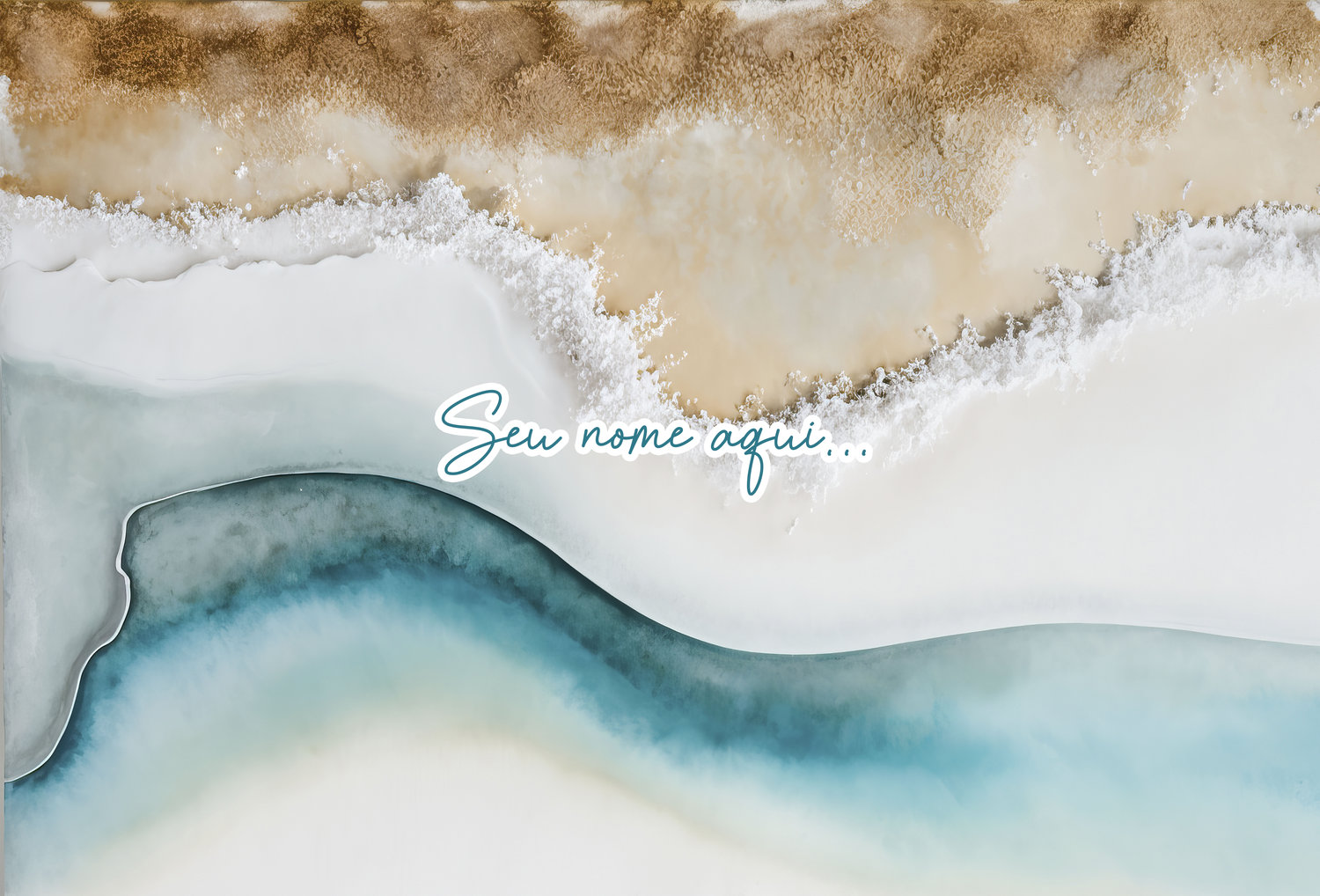 Canga Com Nome Personalizado Saida de Praia Marítima - Imagem 2