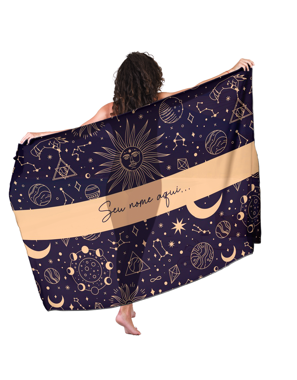 Canga Com Nome Personalizado Saida de Praia Mandala 30 - Imagem 2