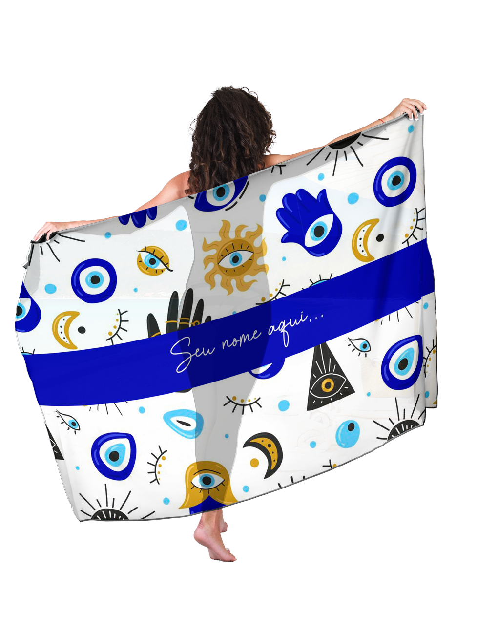 Canga Com Nome Personalizado Saida de Praia Mandala 28 - Imagem 3