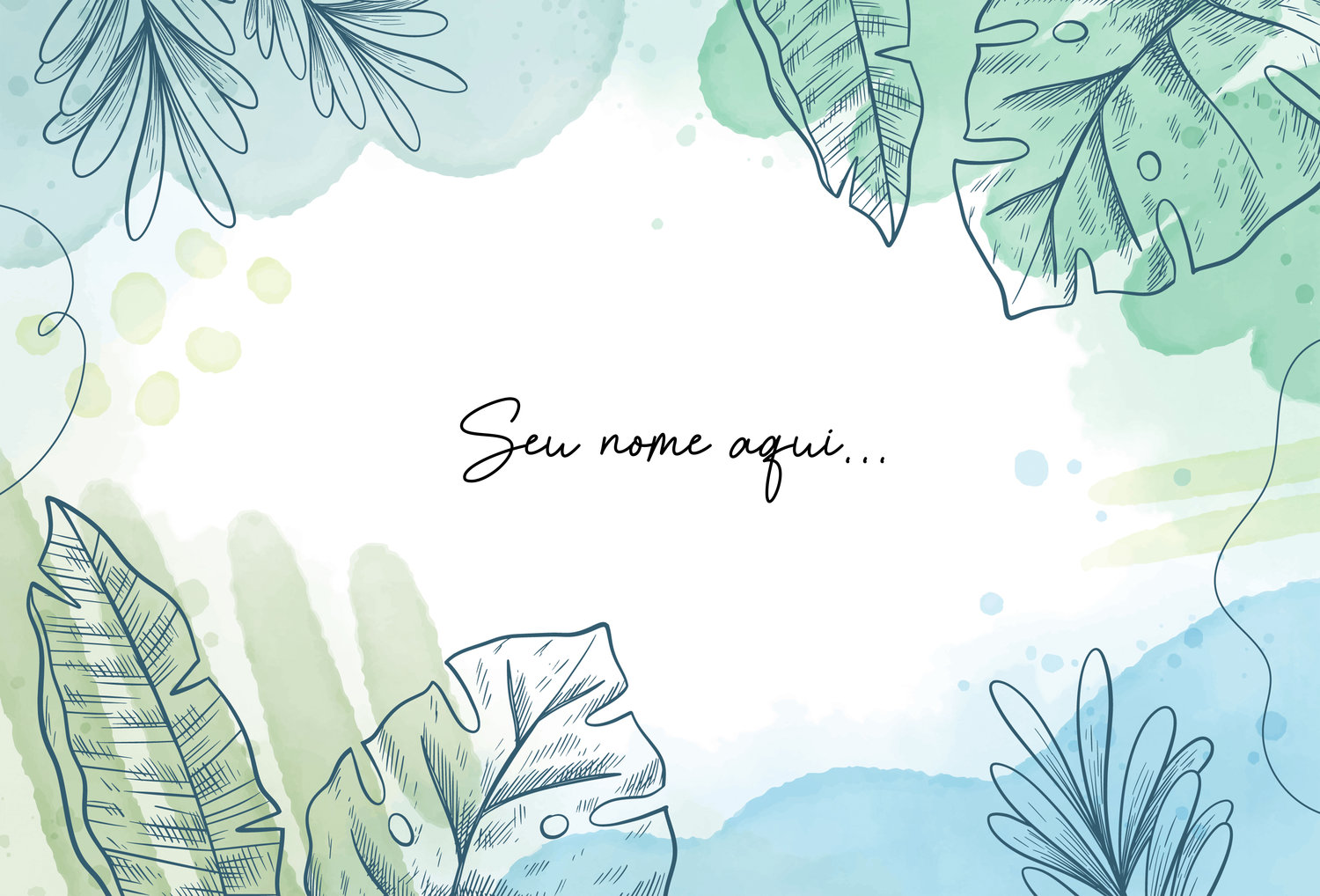 Canga Com Nome Personalizado Saida de Praia Folhagem 37 - Imagem 2