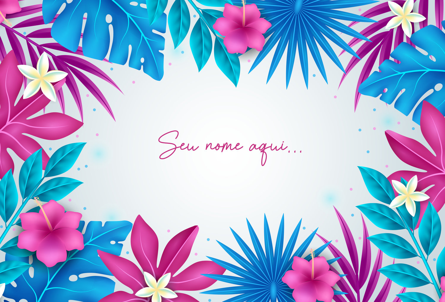 Canga Com Nome Personalizado Saida de Praia Folhagem 40 - Imagem 2