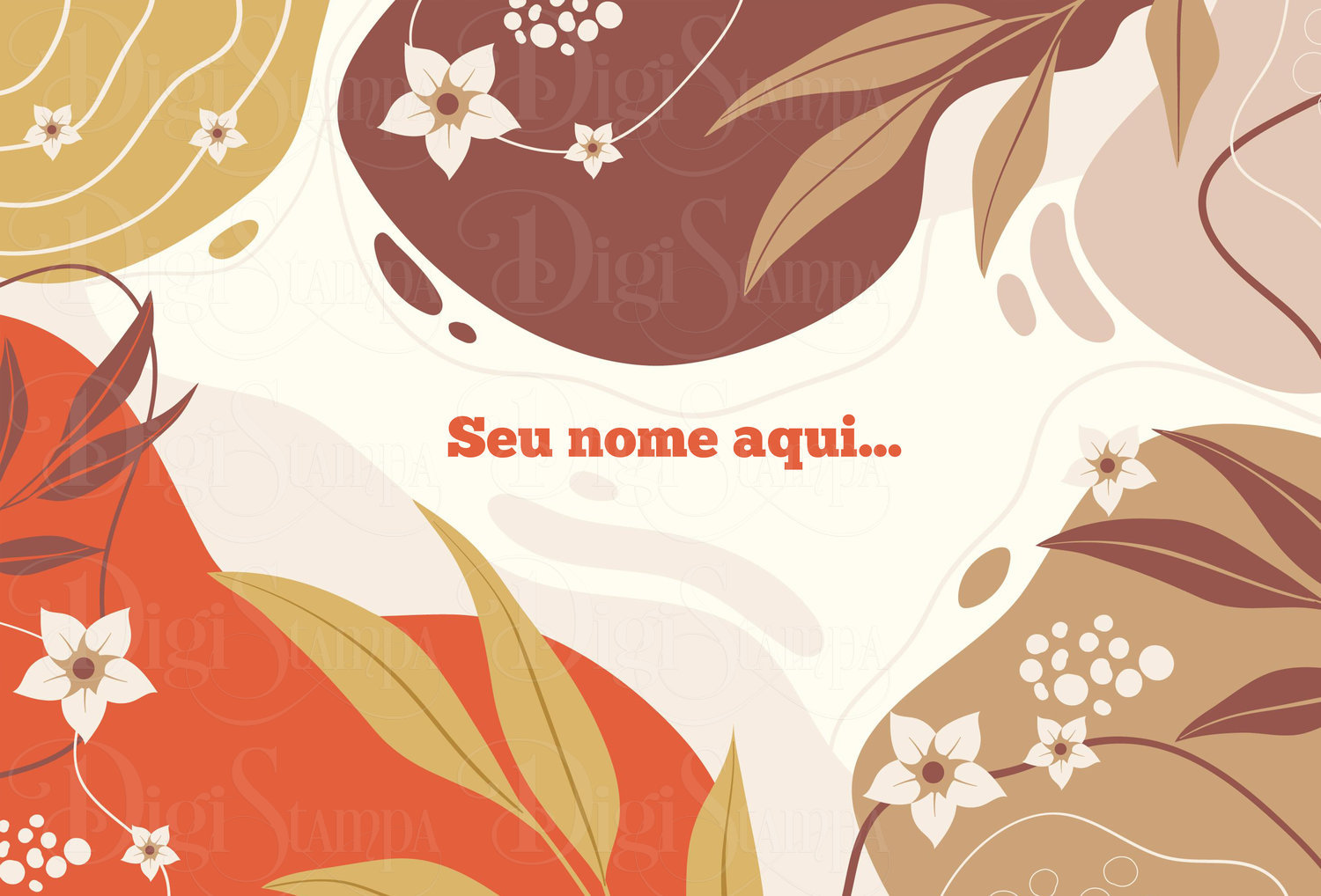 Canga Com Nome Personalizado Saida de Praia Folhagem 84 - Imagem 2