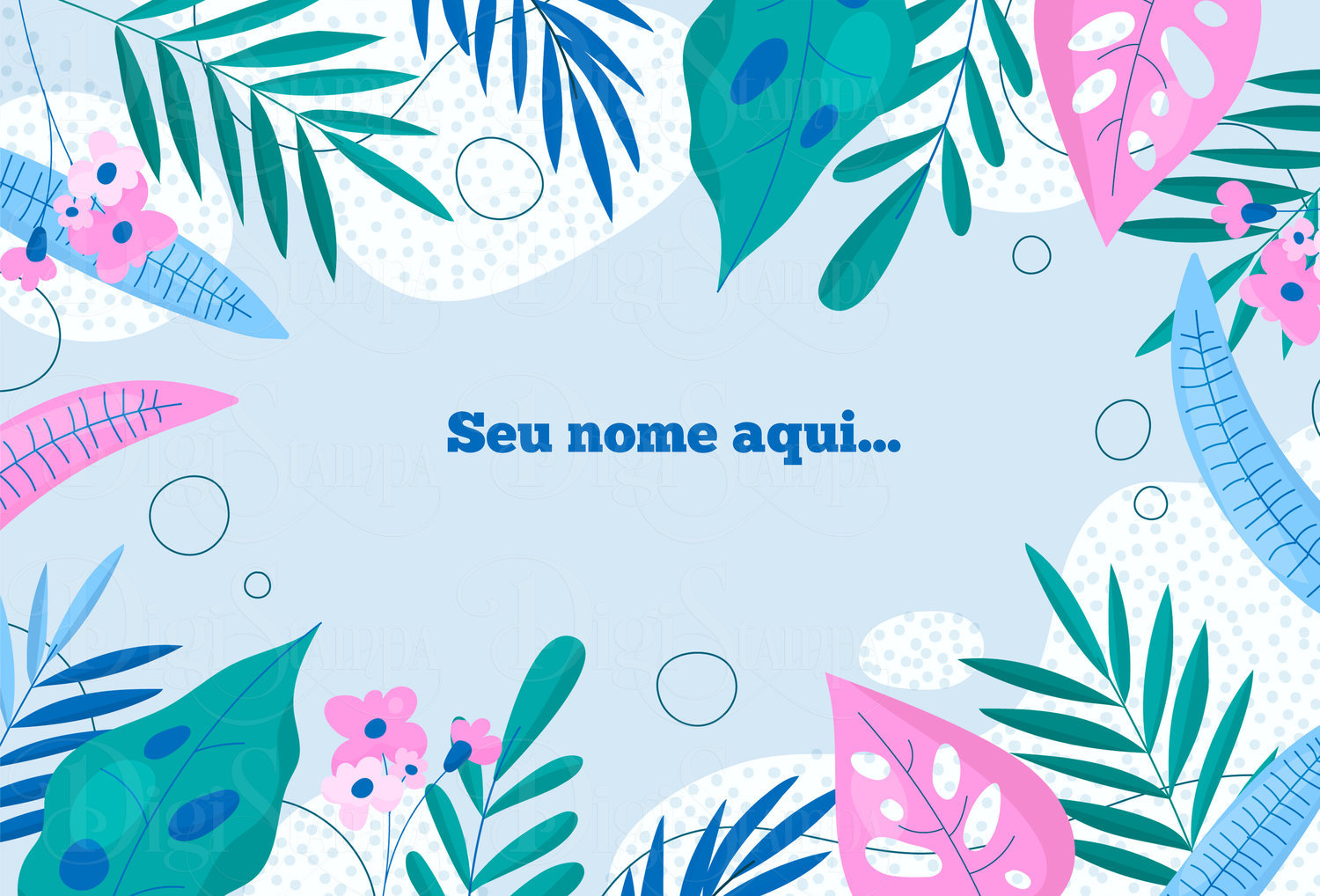 Canga Com Nome Personalizado Saida de Praia Folhagem 83 - Imagem 2