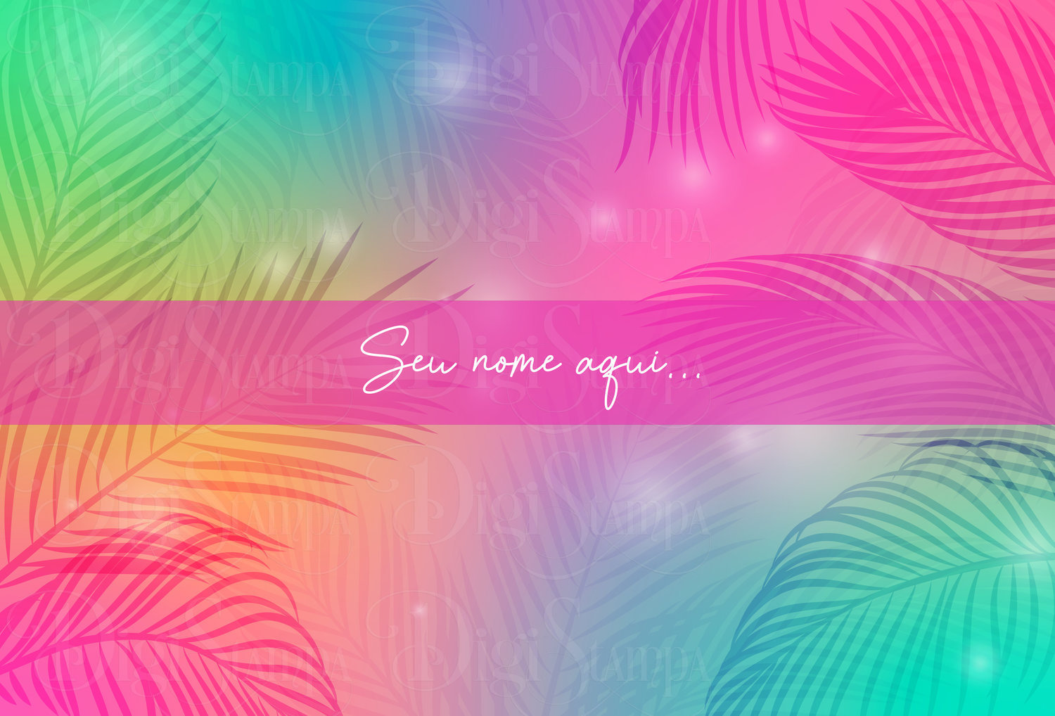 Canga Com Nome Personalizado Saida de Praia Folhagem 75 - Imagem 2