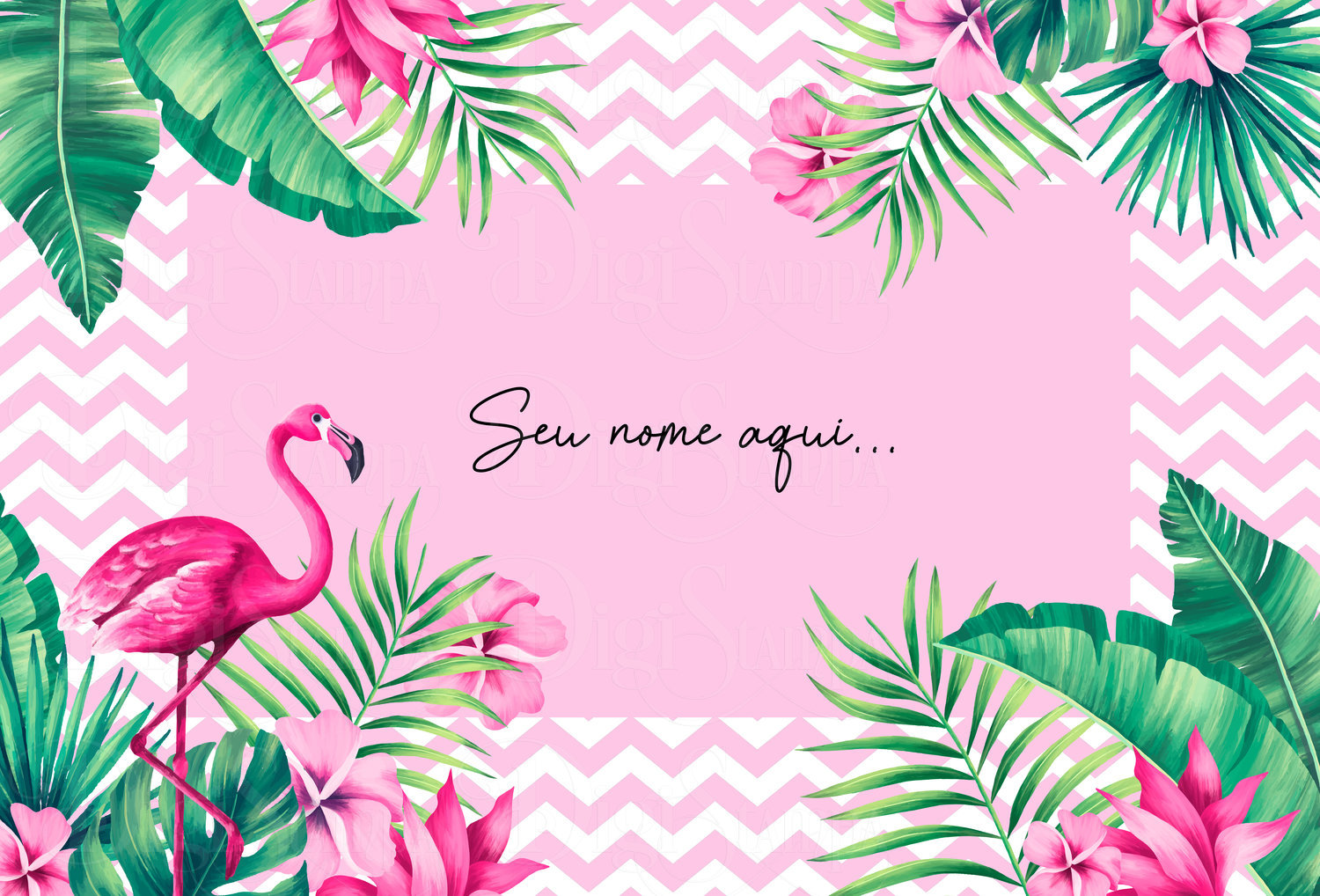 Canga Com Nome Personalizado Saida de Praia Folhagem 74 - Imagem 2