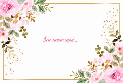 Canga Floral Personalizamos com nome 90x135cm FLORAL02 - Imagem 6