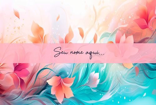 Canga Floral Personalizamos com nome 90x135cm FLORAL18 - Imagem 7