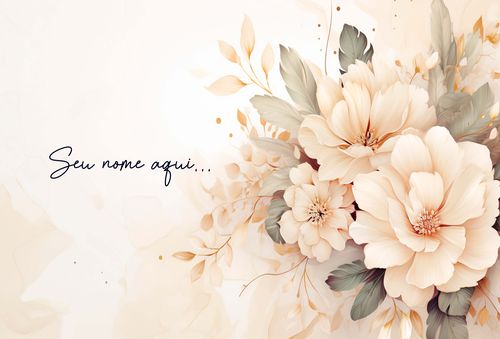 Canga Floral Personalizamos com nome 90x135cm FLORAL20 - Imagem 7