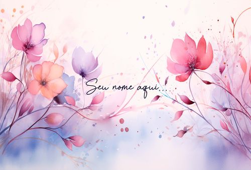 Canga Floral Personalizamos com nome 90x135cm FLORAL22 - Imagem 7