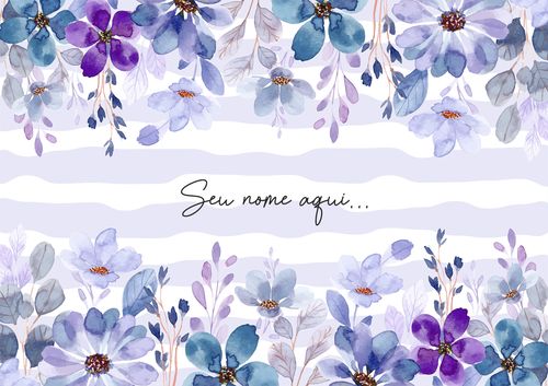 Canga Floral Personalizamos com nome 90x135cm FLORAL48 - Imagem 7