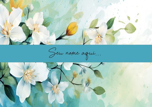 Canga Floral Personalizamos com nome 90x135cm FLORAL55 - Imagem 6