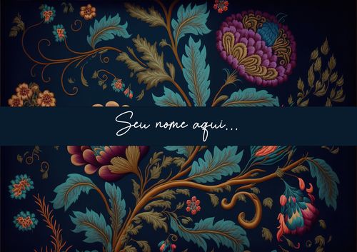 Canga Floral Personalizamos com nome 90x135cm FLORAL65 - Imagem 6