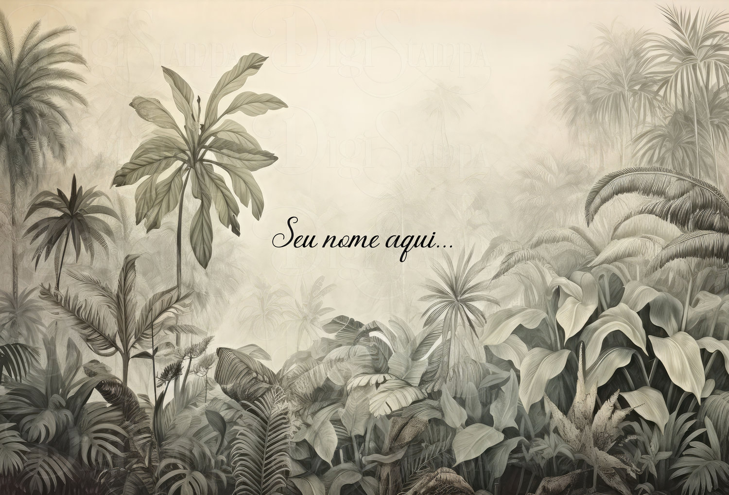 Canga Com Nome Personalizado Saida de Praia Folhagem 71 - Imagem 2