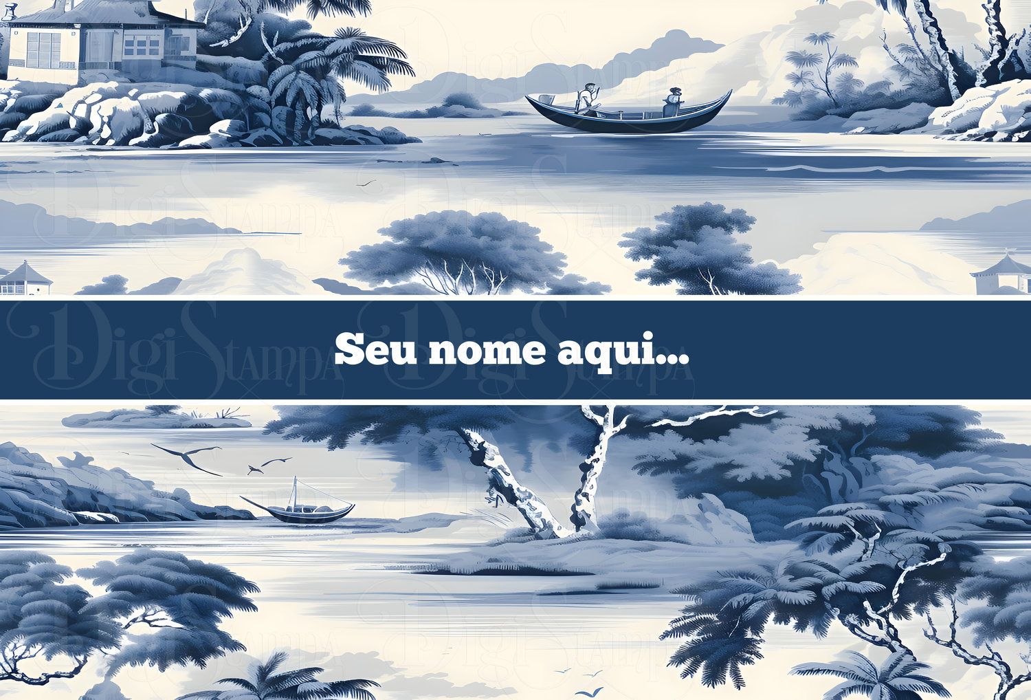 Canga Com Nome Personalizado Saida de Praia Folhagem 68 - Imagem 2