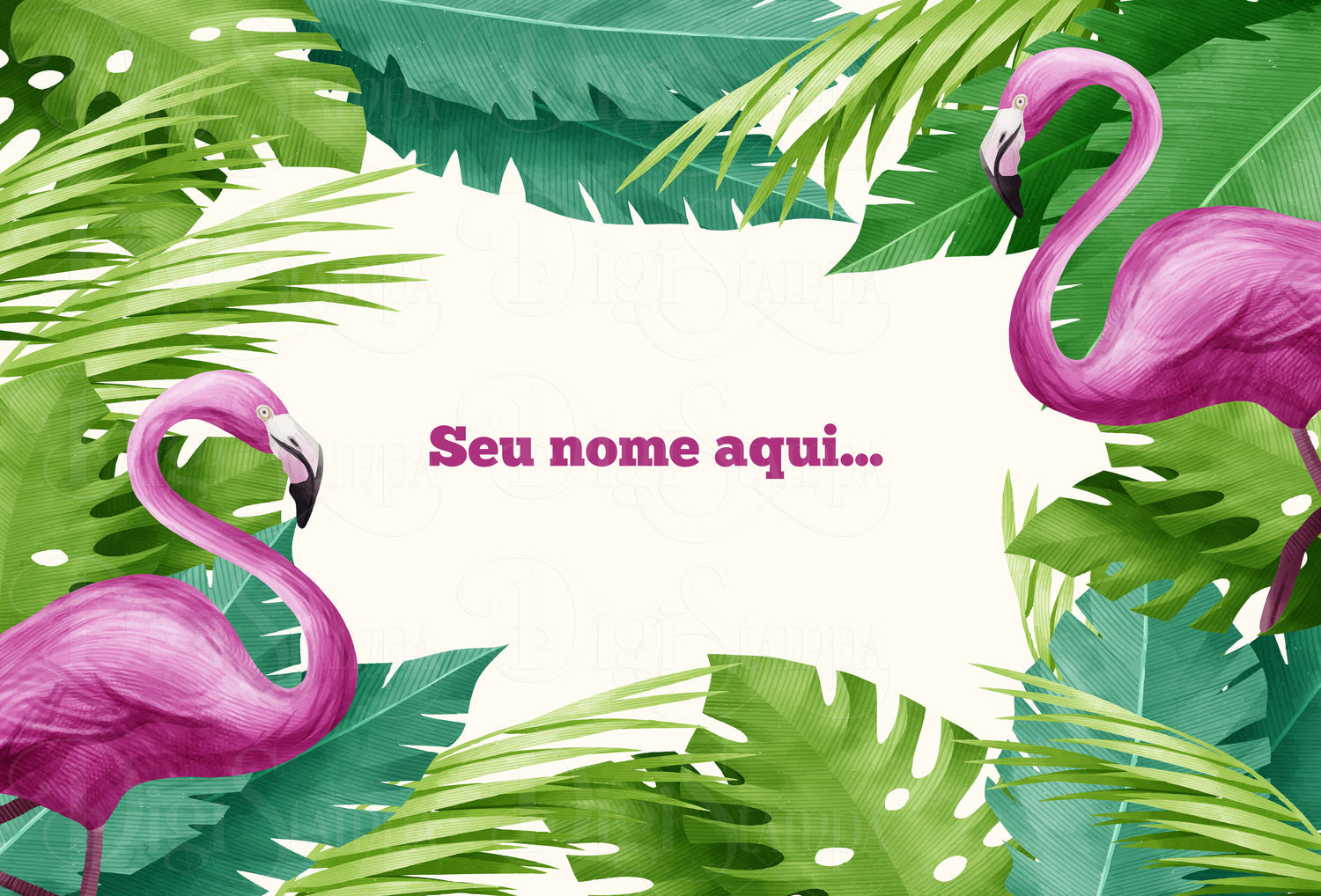 Canga Com Nome Personalizado Saida de Praia Folhagem 65 - Imagem 2