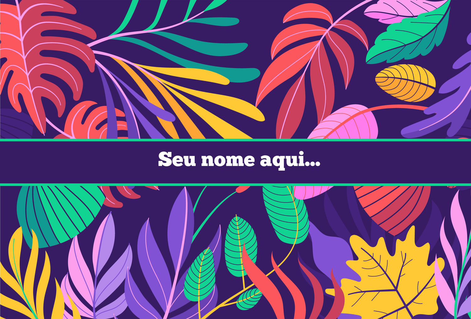 Canga Com Nome Personalizado Saida de Praia Folhagem 58