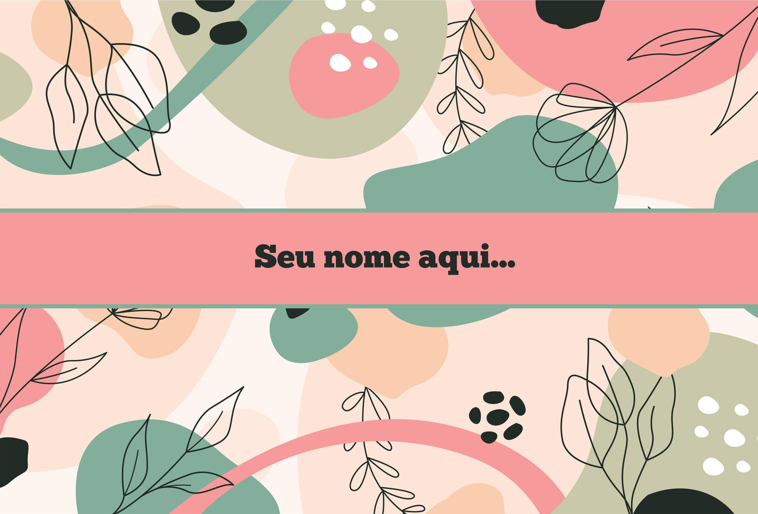 Canga Com Nome Personalizado Saida de Praia Folhagem - Imagem 2