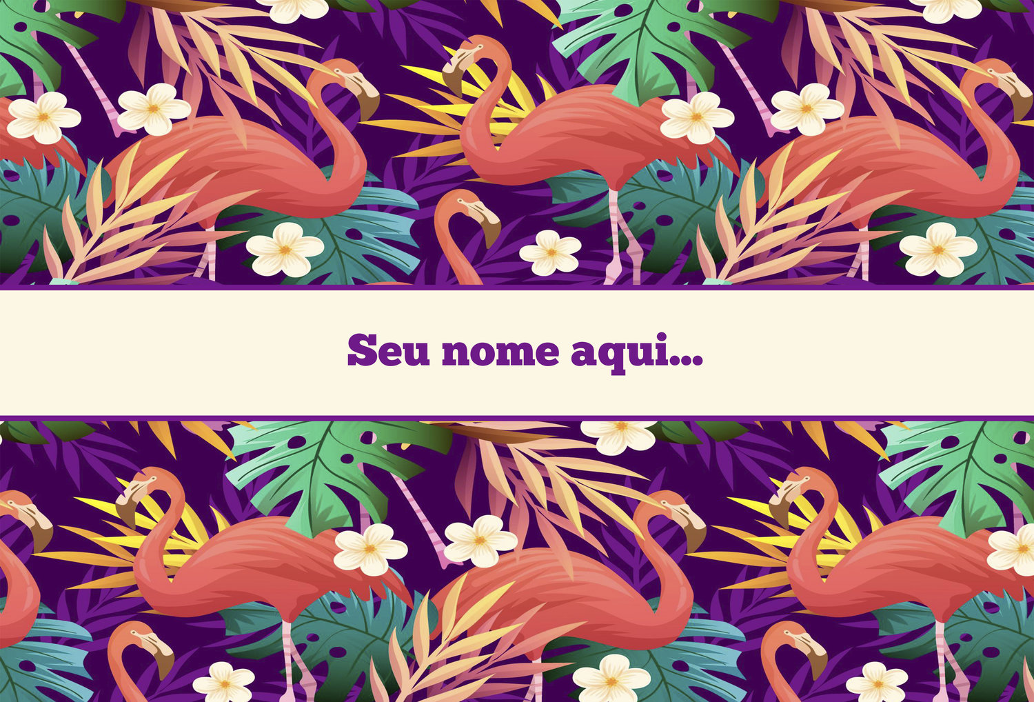 Canga Com Nome Personalizado Saida de Praia Folhagem 55 - Imagem 2