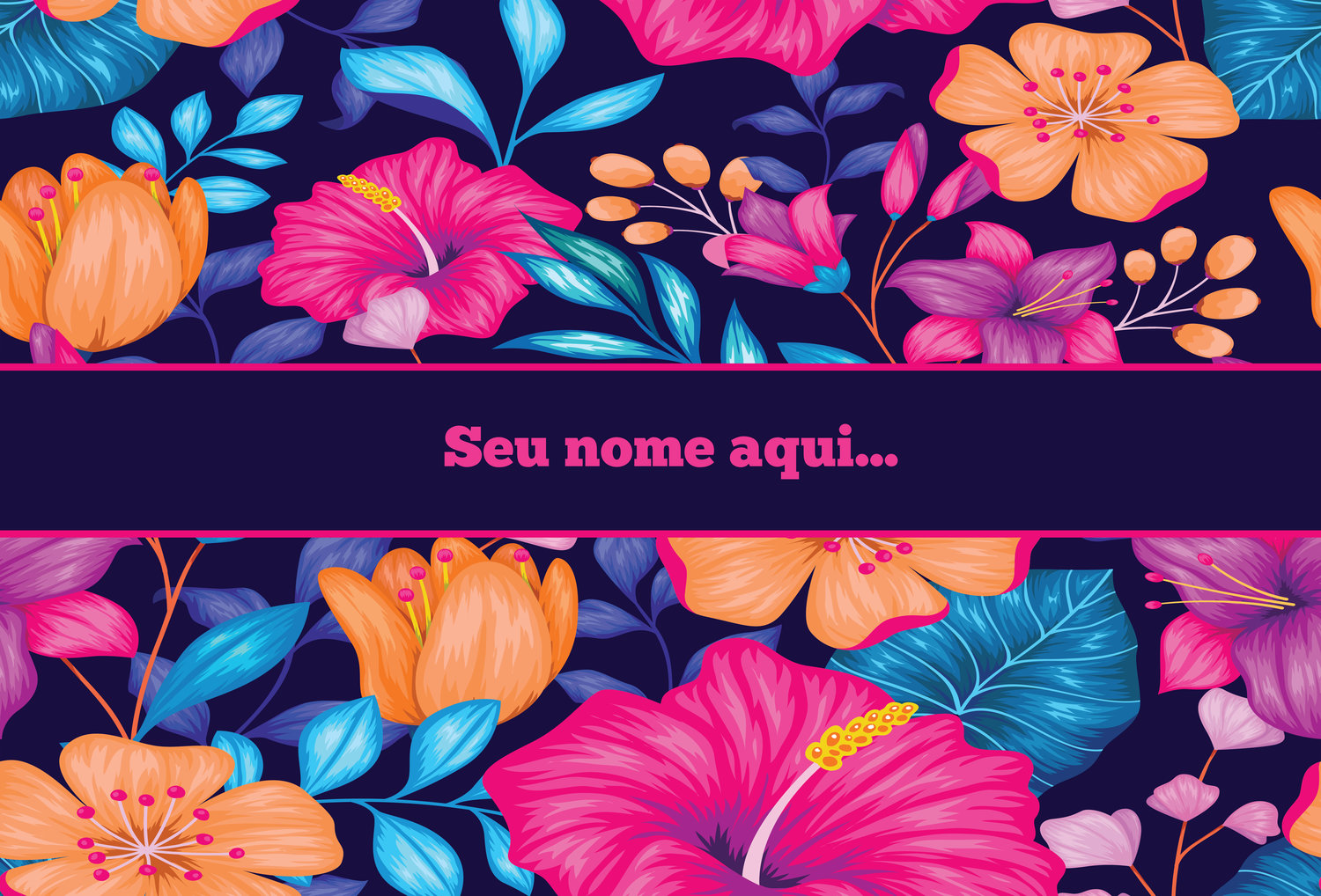 Canga Com Nome Personalizado Saida de Praia Folhagem 54 - Imagem 2