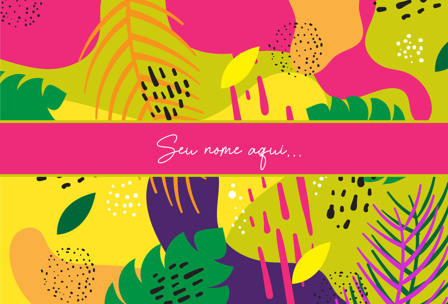 Canga Com Nome Personalizado Saida de Praia Folhagem 50 - Imagem 2